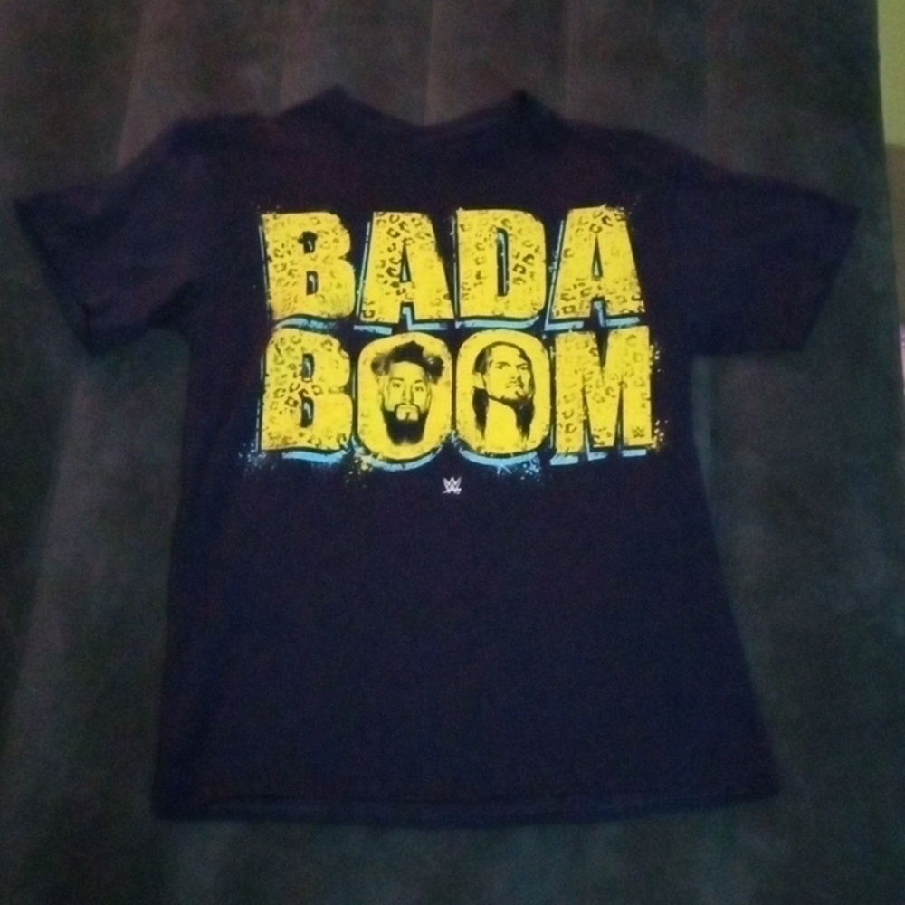 WWE  Enzo& Big Cass TSHIRT M Navy Yellow